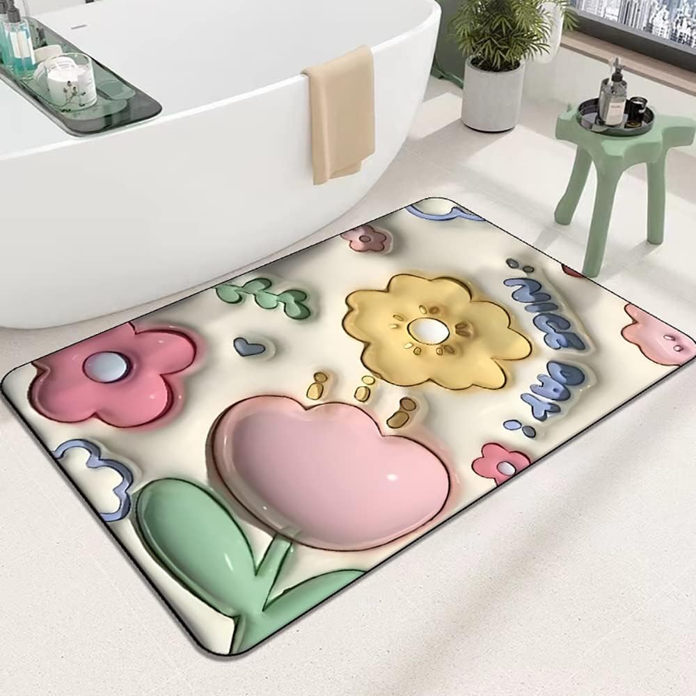 3D Flower Bathroom Mat