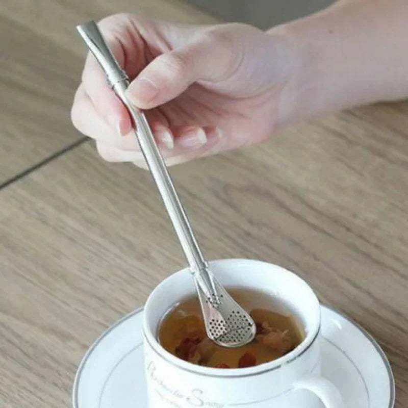 PREMIUM STEEL SPOON & STRAW