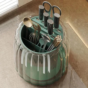 360 Rotation Transparent Knife Stand