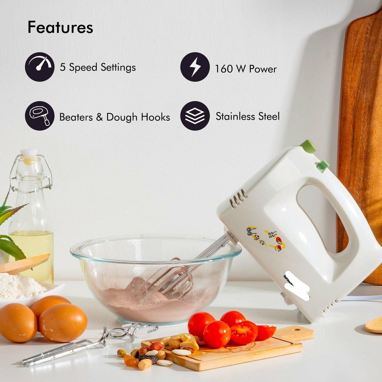 5-Speed With Turbo Hand Food Mixer