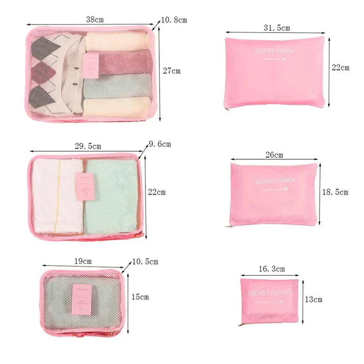 6 Pcs Travel Bags