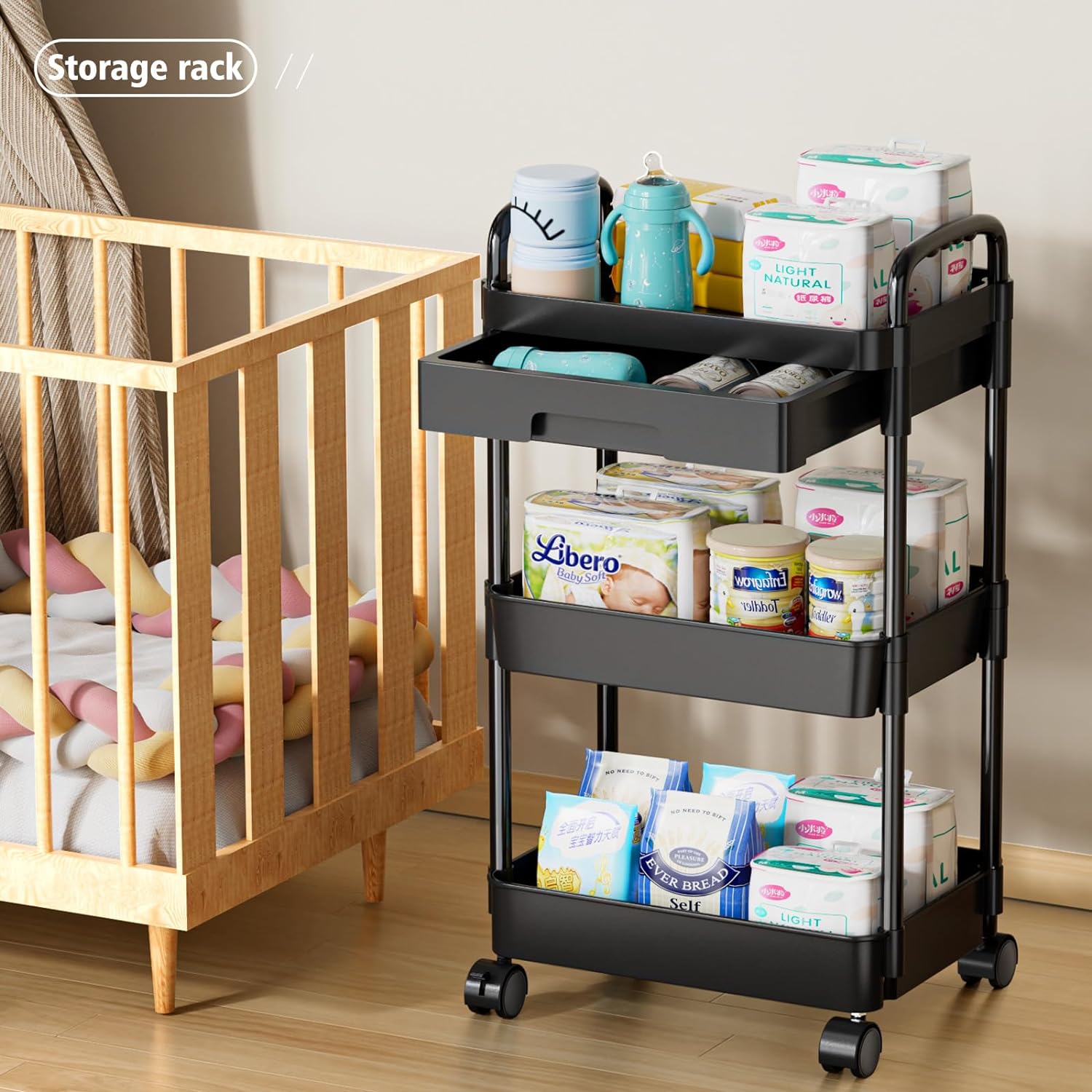 Multifunctional Trolly Storage Rack