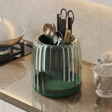 360 Rotation Transparent Knife Stand