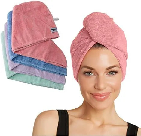 Microfiber hair Cap Towel (Random Color)